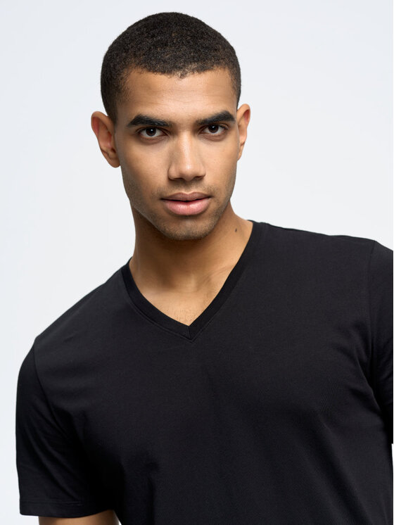 BIG STAR BIG STAR T-Shirt basicov_906 Czarny Slim Fit