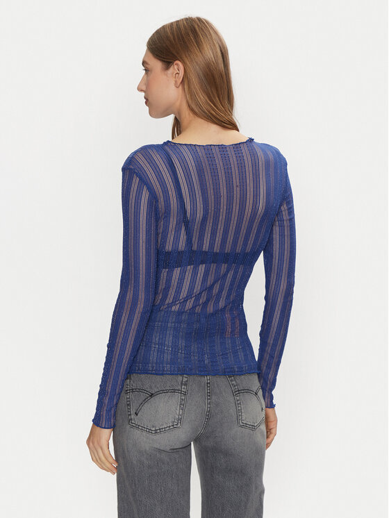 Vila Vila Blūze Mist 14102378 Zils Slim Fit