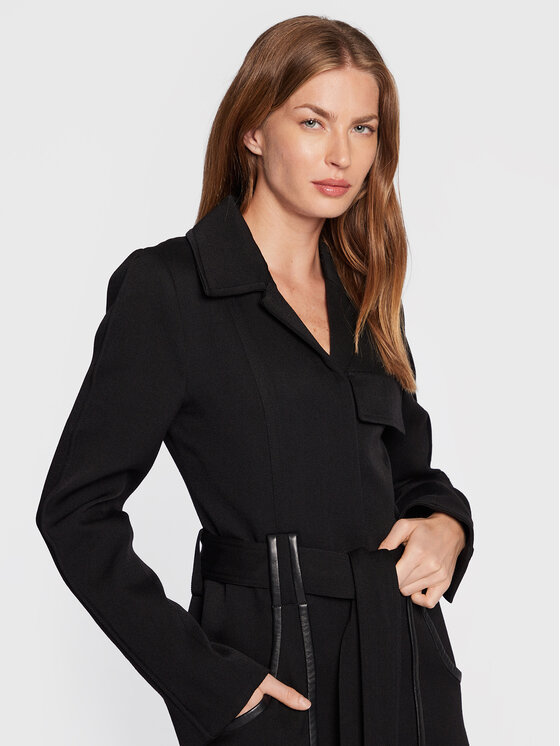 Victoria Victoria Beckham Victoria Victoria Beckham Vuneni kaput 1322WCT003765A Crna Regular Fit