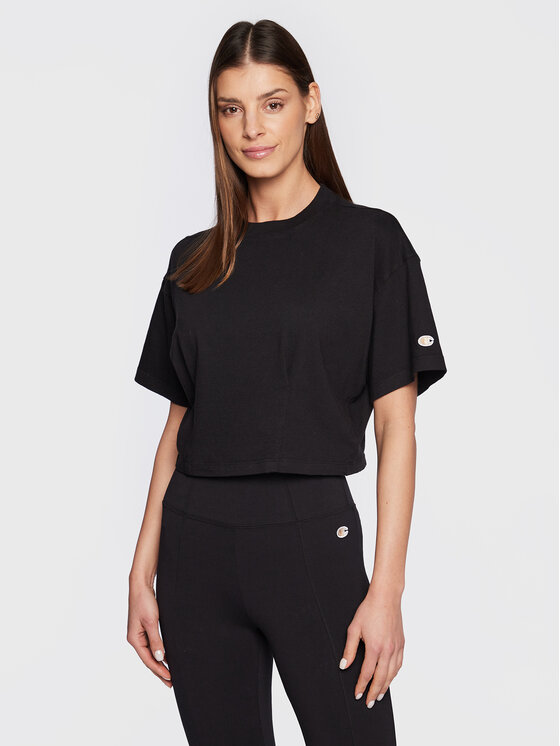 Champion Tricou 115650 Negru Boxy Fit