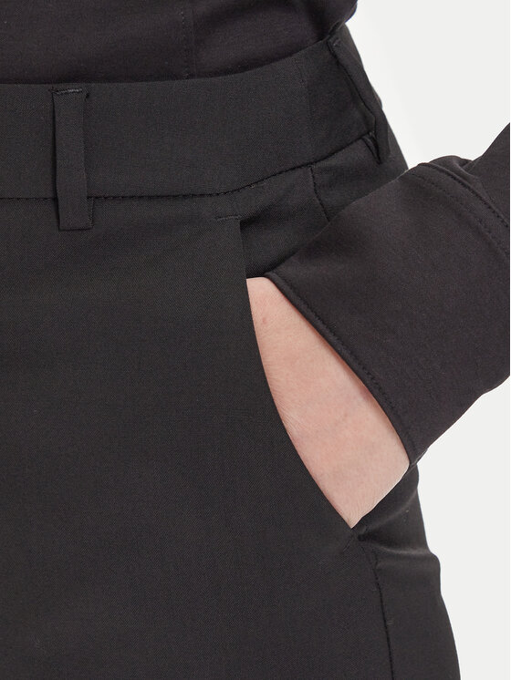 Weekend Max Mara Weekend Max Mara Kalhoty z materiálu Canon 2525136171 Černá Slim Fit