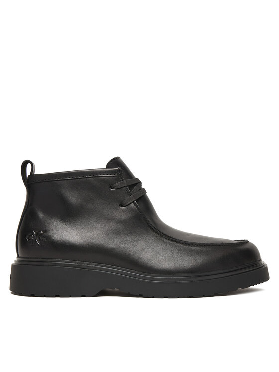 Calvin Klein Calvin Klein Kotníková obuv Combat Apron Mid Boot Lth YM0YM01445 Černá