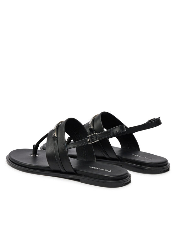 Calvin Klein Calvin Klein Σανδάλια Flat Tp Sandal Metal Bar Lth HW0HW02031 Μαύρο