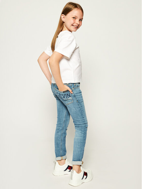 Calvin Klein Jeans Calvin Klein Jeans Traperice Pine Light IB0IB00335 Plava Skinny Fit