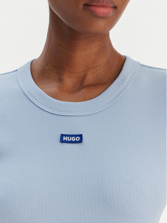 HUGO HUGO Tričko Easy 50523924 Modrá Slim Fit