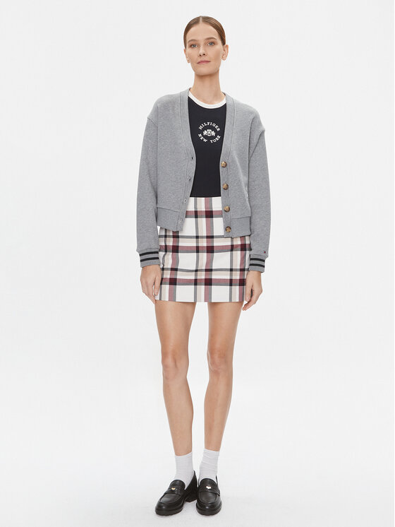 Tommy Hilfiger Tommy Hilfiger Kardigán Varsity WW0WW39141 Szürke Regular Fit