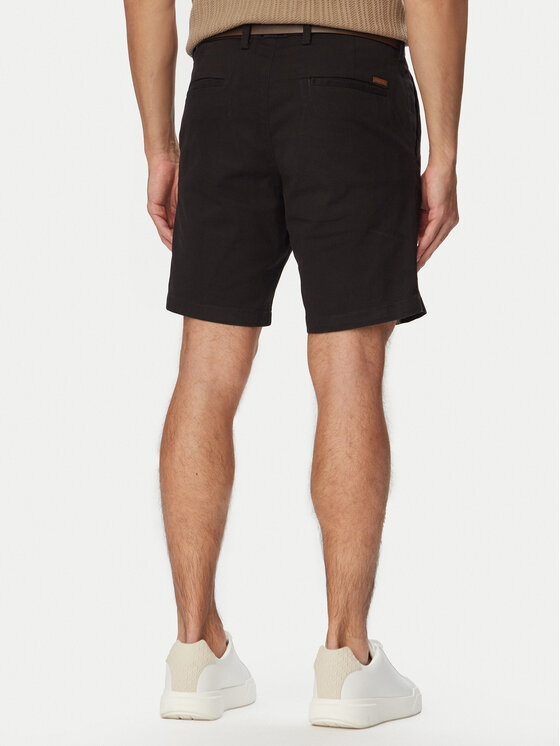 Jack & Jones Jack & Jones Pantaloncini di tessuto Adam Belted 12288603 Nero Regular Fit
