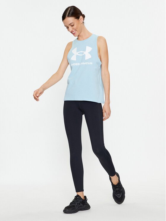 Under Armour Under Armour Top Ua W Live Sportstyle Tank 1356297 Niebieski Loose Fit