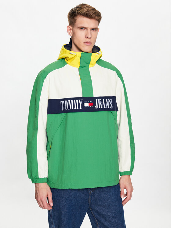 Tommy Jeans Anorak Jakna Chicago Archive DM0DM15912 Zelena Relaxed Fit