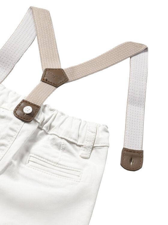 Mayoral Mayoral Pantaloni di tessuto 1561 Bianco Regular Fit