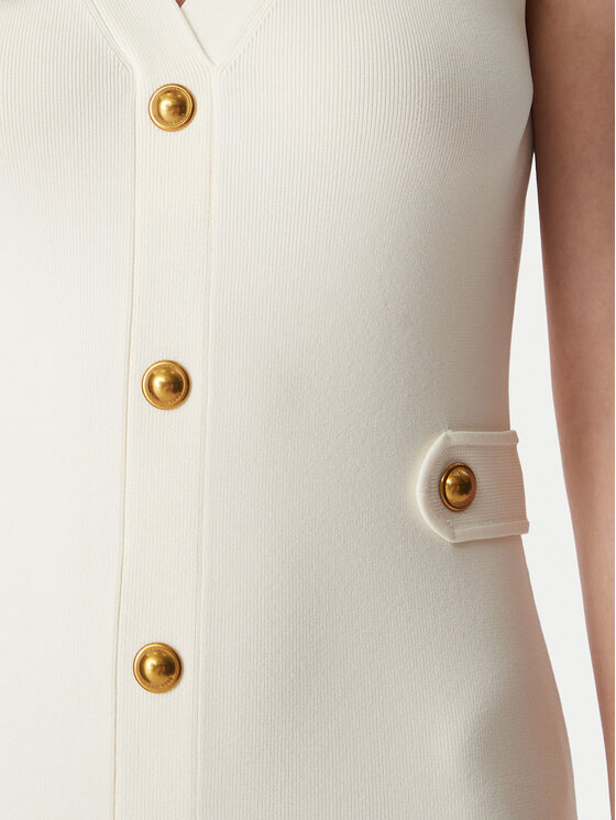 MICHAEL Michael Kors MICHAEL Michael Kors Trikotažinė suknelė MT683J25ZV Kreminė Slim Fit