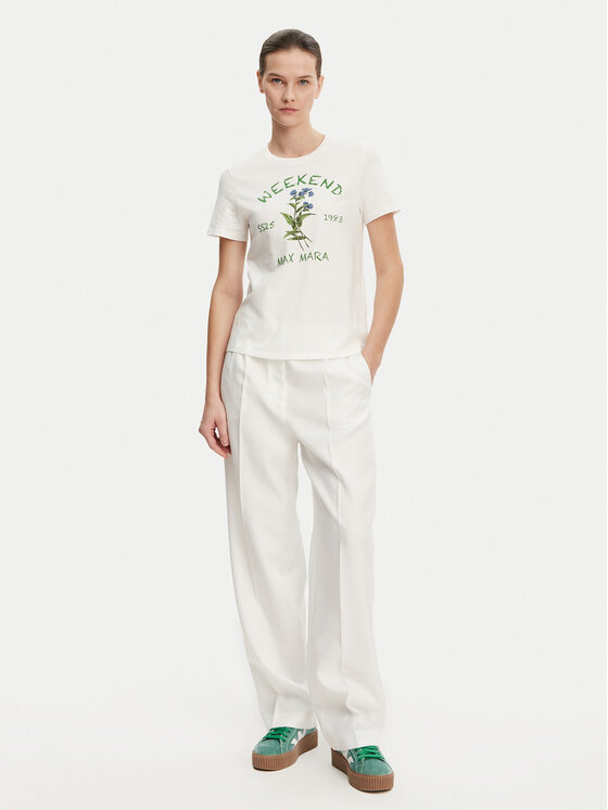 Weekend Max Mara Weekend Max Mara T-Shirt Teiera 2515971052 Biały Regular Fit
