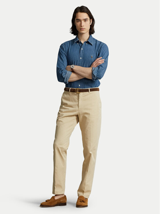 Polo Ralph Lauren Polo Ralph Lauren cămașă de blugi 710792043001 Albastru Custom Fit