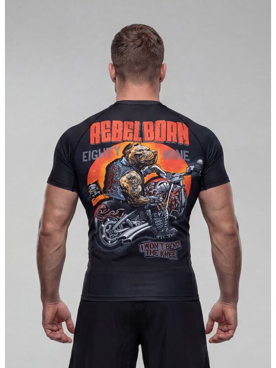 PITBULL PITBULL Koszulka techniczna REBEL BORN Czarny Regular Fit