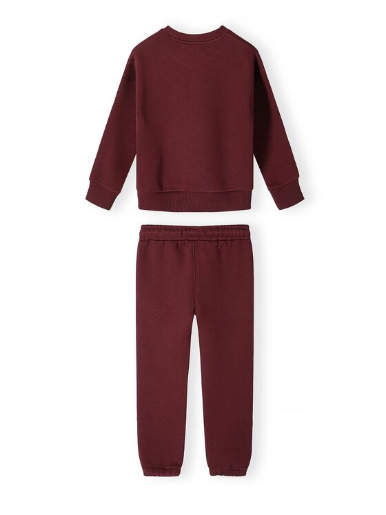 minoti minoti Komplet dresowy 32FLEECE163 Bordowy Baggy Fit