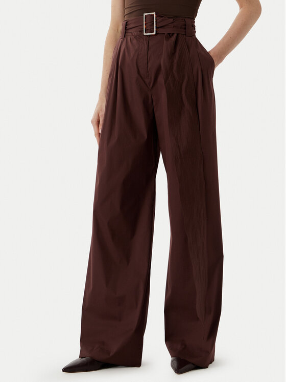 Marella Pantaloni din material Navile 2613131072 Maro Relaxed Fit