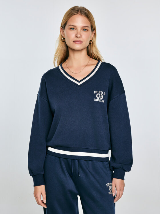 BIG STAR BIG STAR Bluza GABRIELLA Granatowy Basic Fit