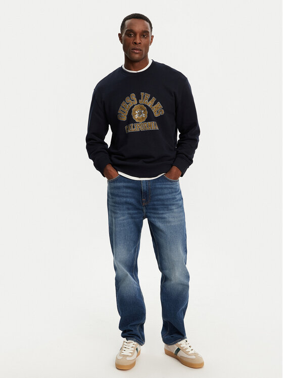 Guess Jeans Guess Jeans Felpa M5RQ40 KCPR1 Blu scuro Regular Fit