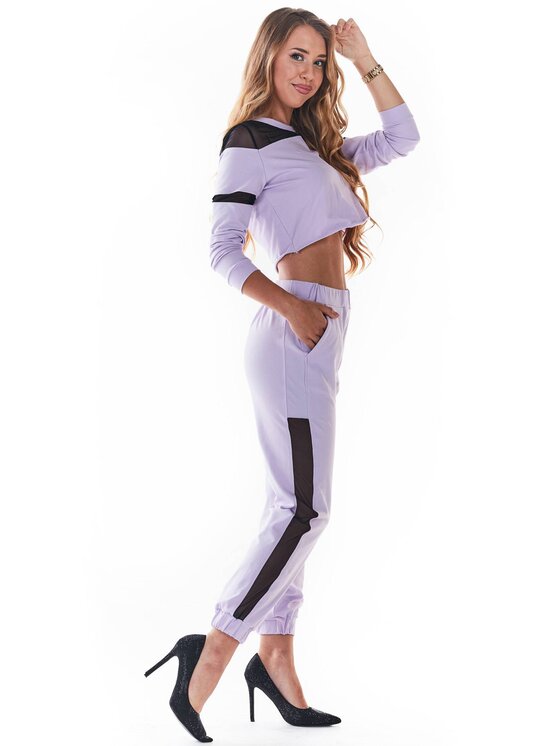 Infinite You Infinite You Spodnie damskie M238 Fioletowy Basic Fit