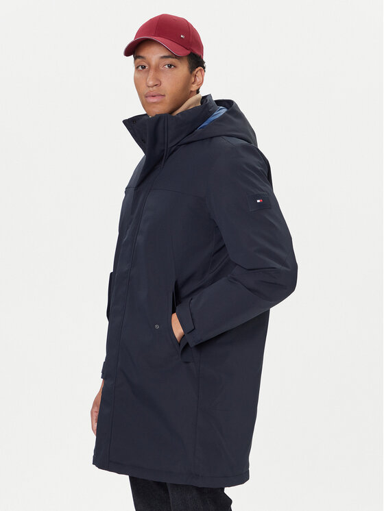 Tommy Hilfiger Tommy Hilfiger Демісезонний плащ MW0MW41362 Cиній Regular Fit