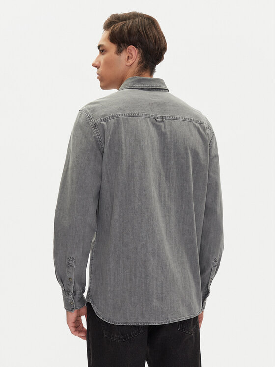 Mustang Mustang camicia di jeans Duver 1016240 Grigio Regular Fit