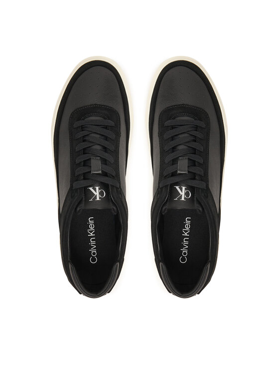 Calvin Klein Calvin Klein Sportcipők Basket Cupsole Laceup Lth-Nu YM0YM01354 Fekete