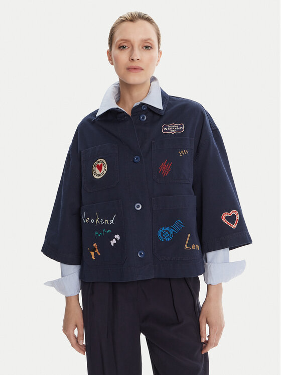 Weekend Max Mara Weekend Max Mara Сако Assuan 2525046021 Тъмносин Regular Fit
