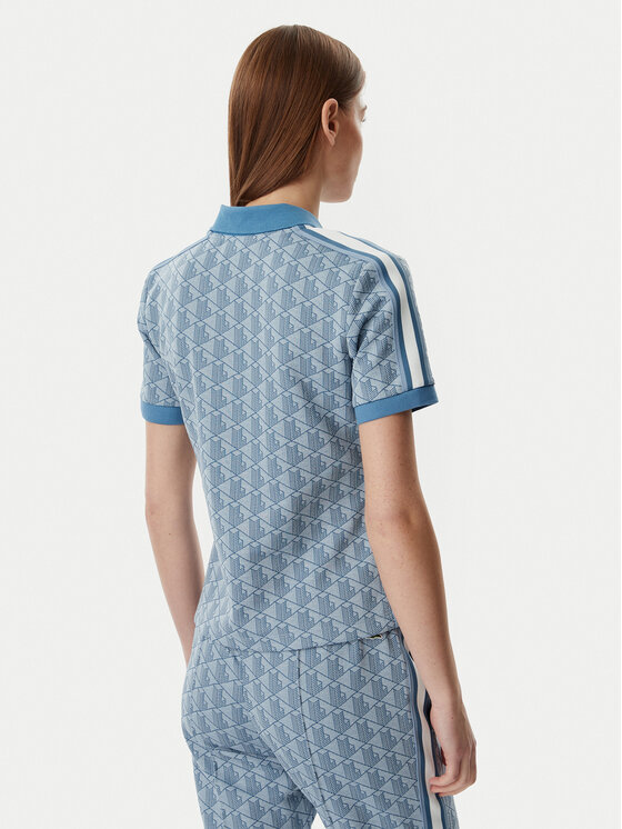Lacoste Lacoste Тениска с яка и копчета DF3364 Син Slim Fit