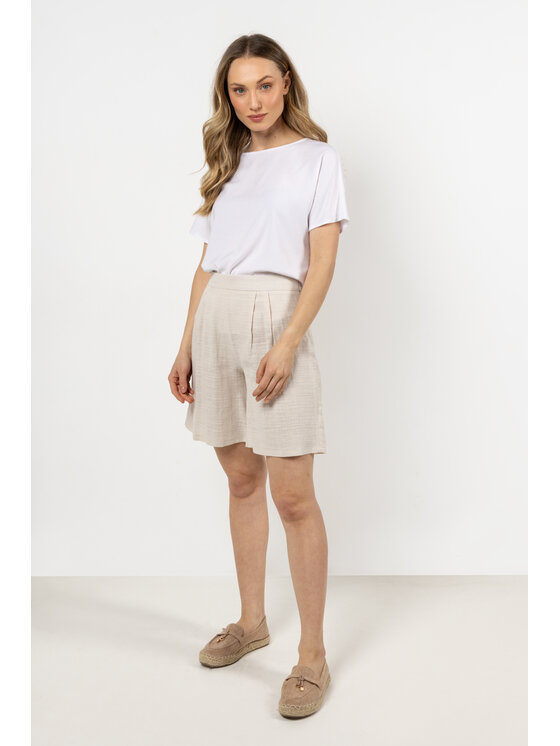 Awama Awama Spodnie damskie A721 Beżowy Basic Fit