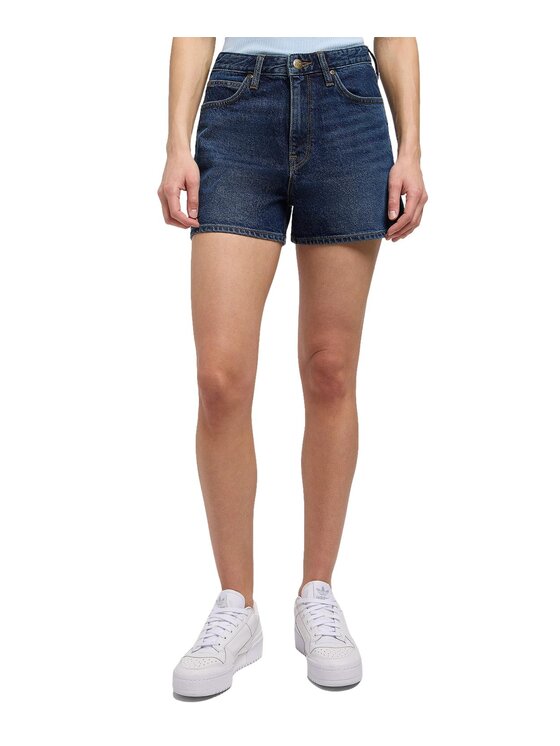 Lee Lee Szorty jeansowe Carol Short Granatowy Regular Fit