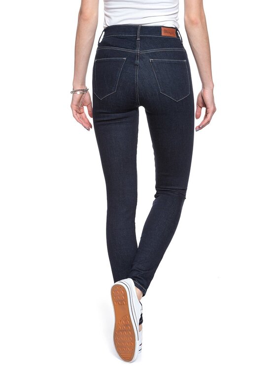 Wrangler Wrangler Jeansy HIGH RISE SKINNY Czarny Skinny Fit
