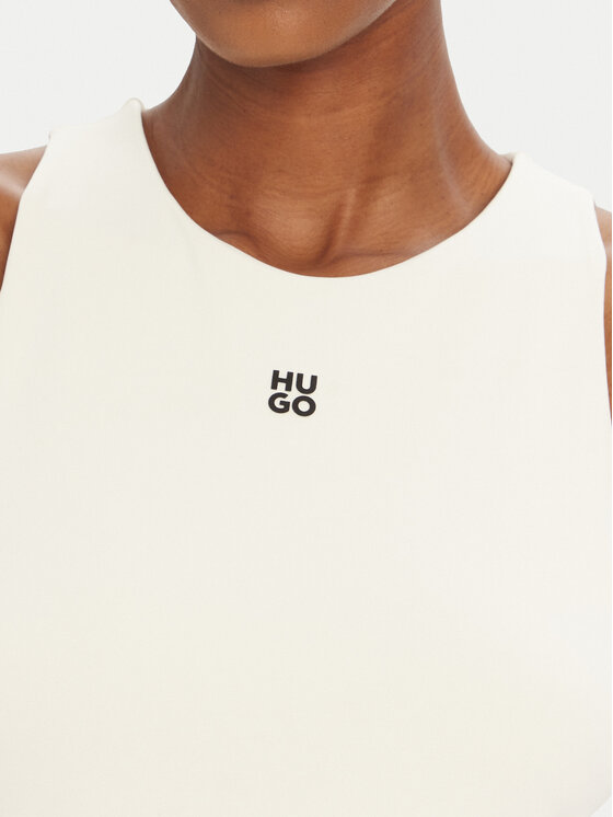 HUGO HUGO Glaustinukė Dasiel 50545196 Écru Slim Fit
