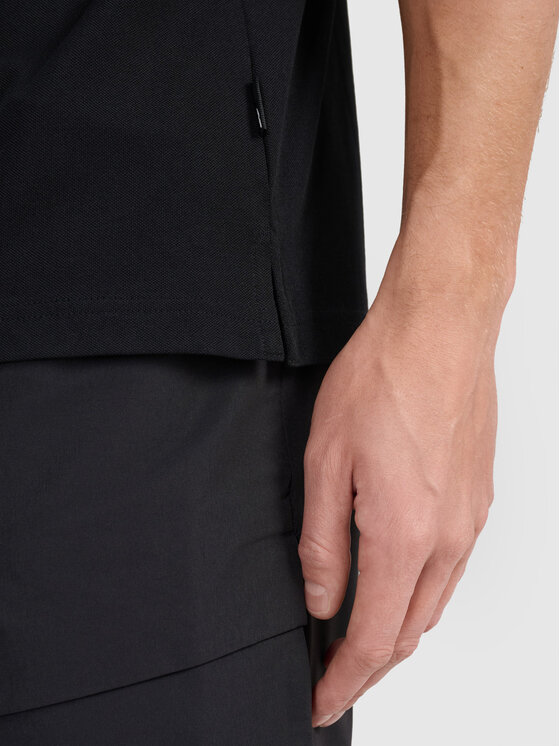 4F 4F Polo MIDSHOP TEXTILE Czarny Regular Fit