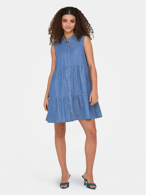 ONLY ONLY Φόρεμα τζιν Bea 15344263 Μπλε Regular Fit