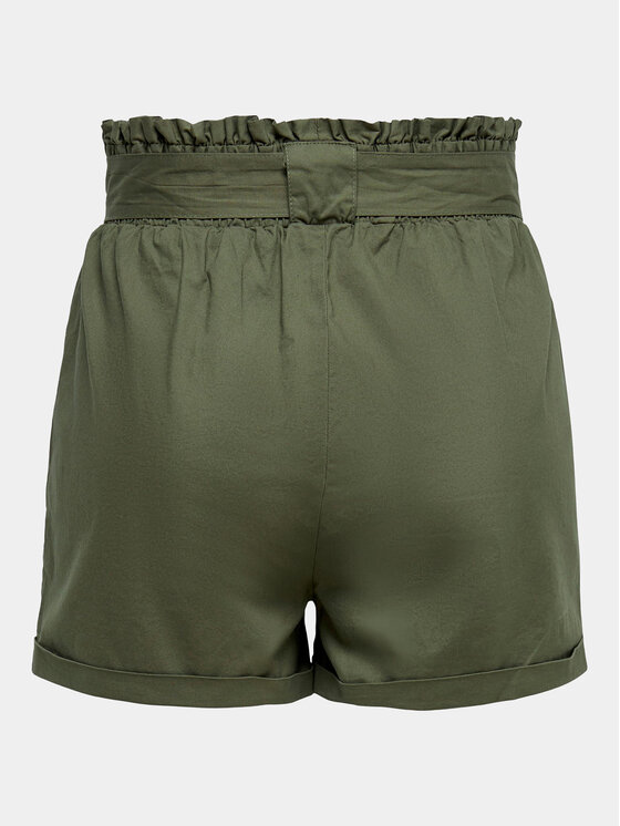 ONLY ONLY Kratke hlače iz tkanine Smilla 15154906 Khaki Regular Fit