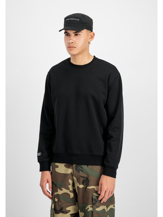 Alpha Industries Alpha Industries Mikina Label Backprint Sweatshirt Černá Regular Fit