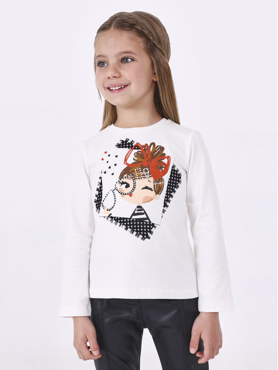 Mayoral Bluză 4.005 Écru Regular Fit