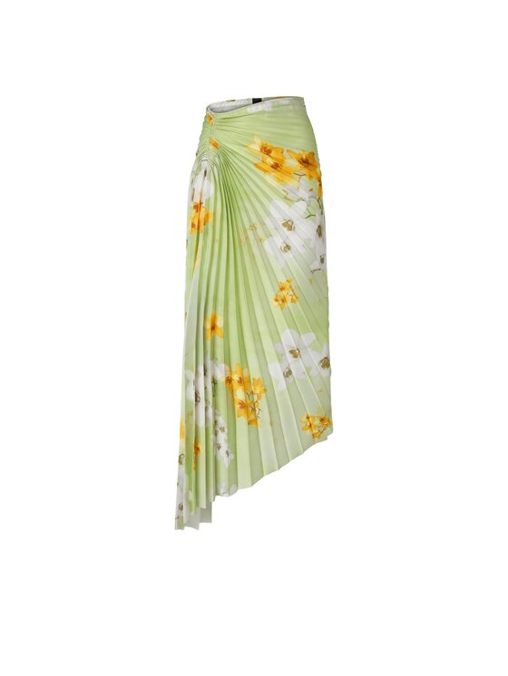 PINKO PINKO Spódnica plisowana Gonna donna 104678A2F2 Pinko Zielony Regular Fit