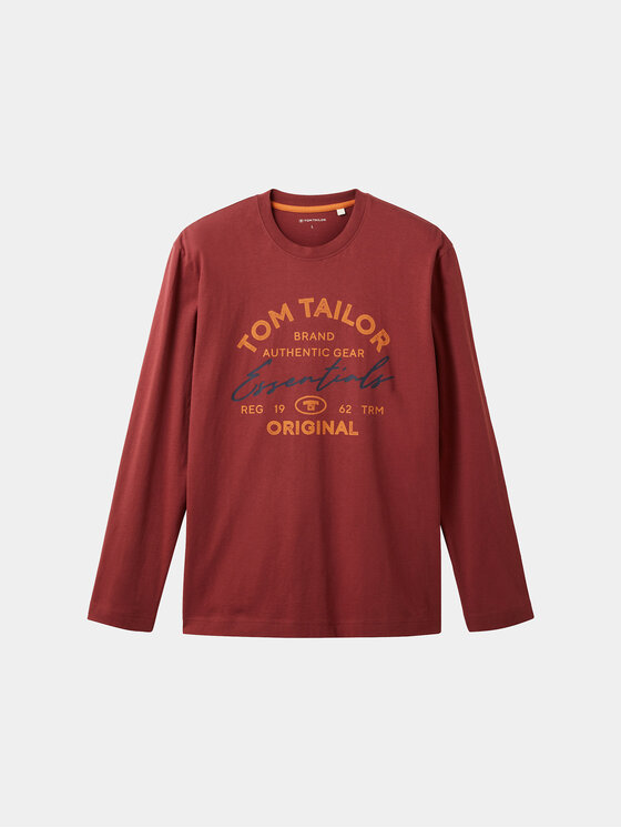 Tom Tailor Tom Tailor Longsleeve 1037744 Dunkelrot Regular Fit