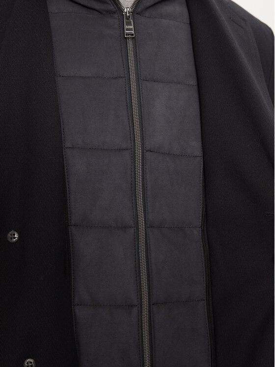 BOSS Boss Płaszcz wełniany H-Hyde 50502255 Granatowy Slim Fit