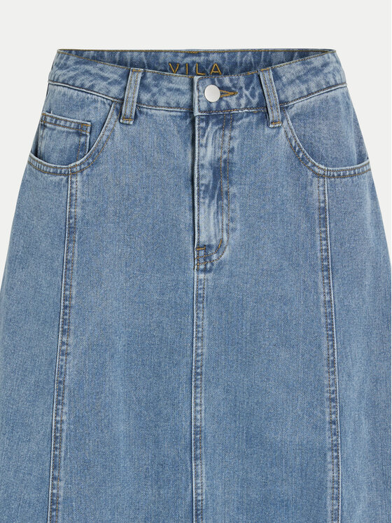 Vila Vila Джинсова спідниця Kora 14106317 Голубий Regular Fit