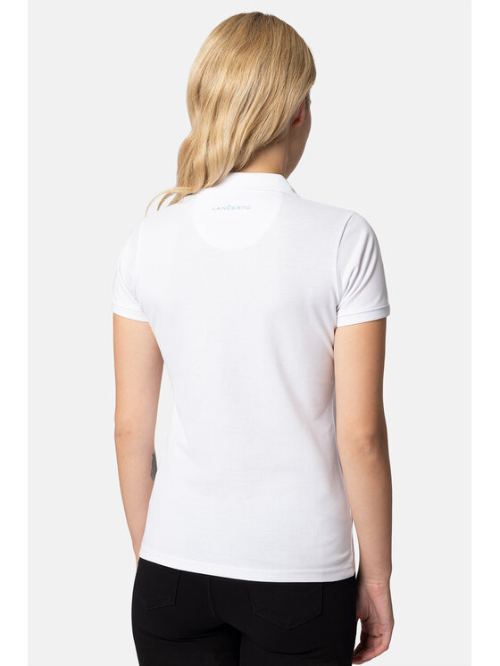 Lancerto Lancerto Polo Paris PO073123000027 Biały Regular Fit