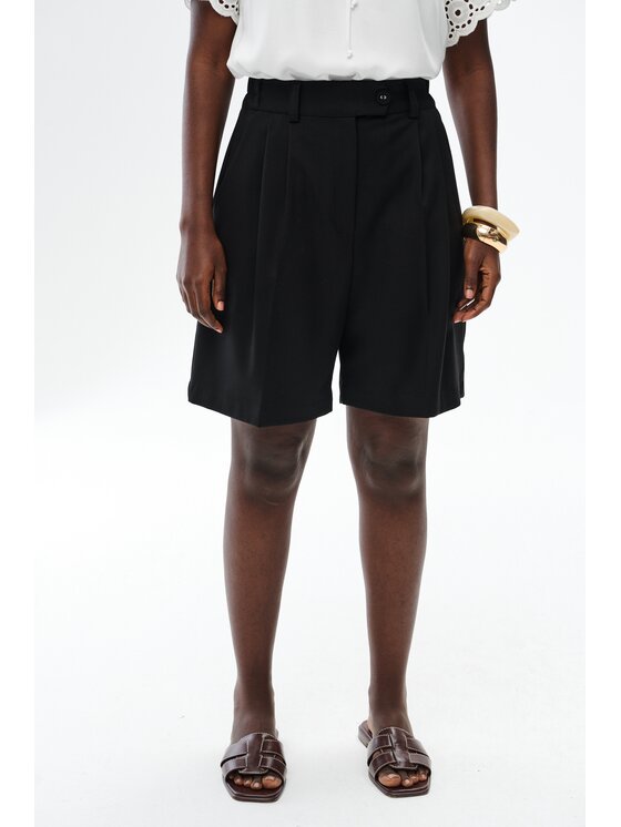 blue shadow blue shadow Bermudy Rafii Czarny Regular Fit