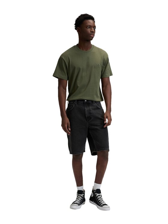 Lee Lee Szorty jeansowe 112376376 Czarny Relaxed Fit