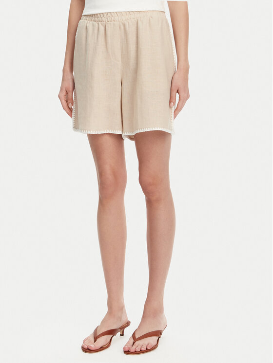 ICONA ICONA Шорти от плат RP5LE006 Бежов Regular Fit