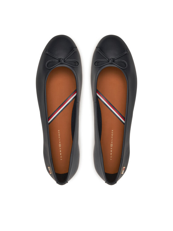 Tommy Hilfiger Tommy Hilfiger Baleríny Essential Chic Ballerina FW0FW08059 Tmavomodrá