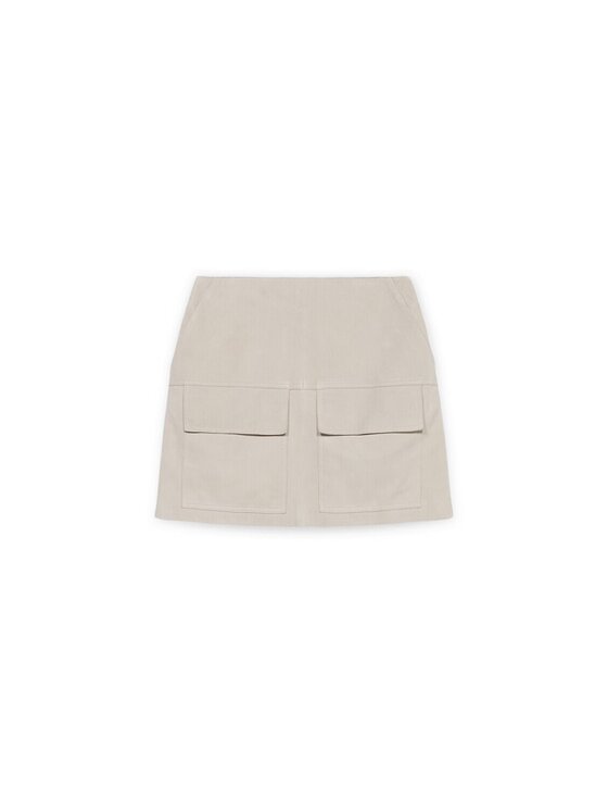 Trussardi Trussardi Gonna di pelle 1309A000669N002 Crema A-Line Fit