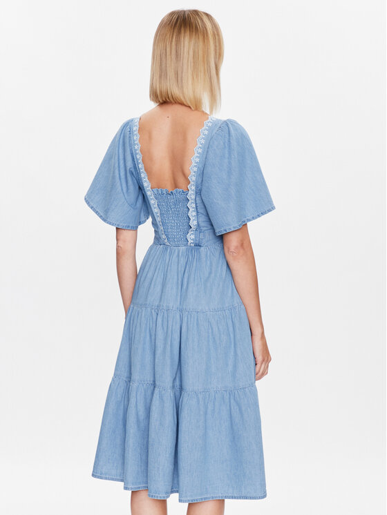 Pepe Jeans Pepe Jeans Každodenné šaty Aitana PL953225 Modrá Regular Fit