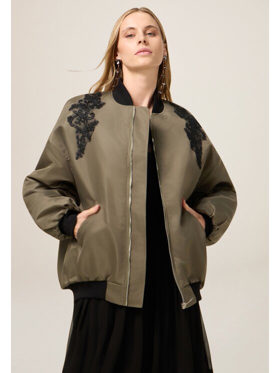 Oltre Oltre Cappotto 8001E000176N035 Verde Over Fit