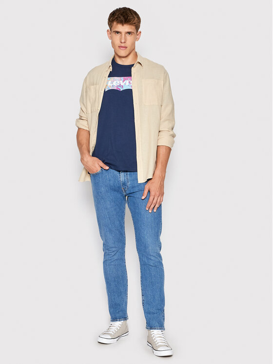 T-shirt Graphic Crewneck 22491-0454 Blu scuro